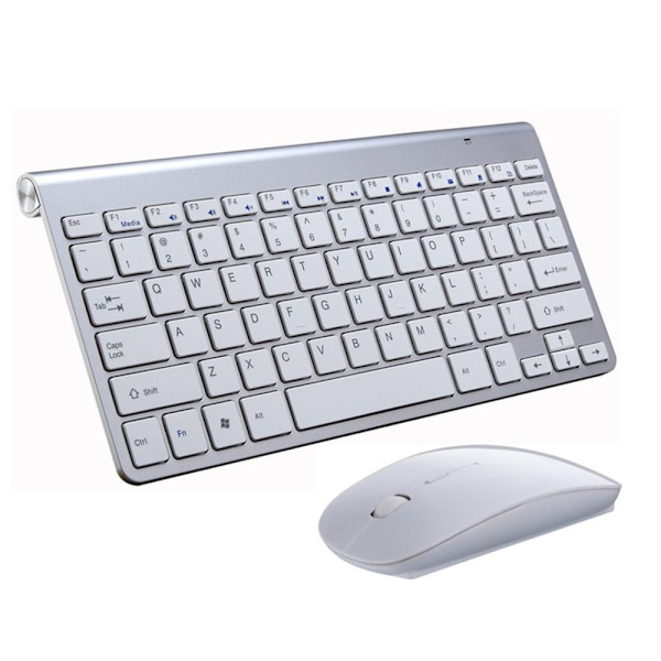 2.4g vattentätt trådlöst tangentbord/mus för PC laptop silver