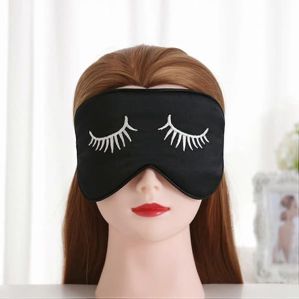 Sidensovmask med bekväm och mycket mjuk justerbar rem