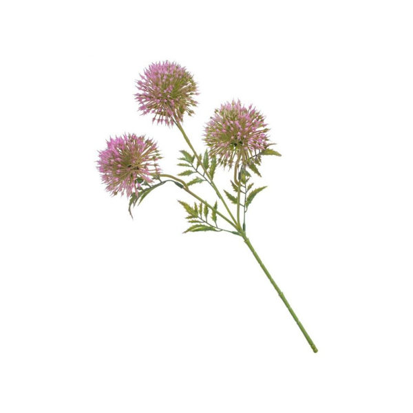 Gren med 3 Huvuden Konstgjorda Dekorativa Maskrosor Falska Blommor Växter Lila