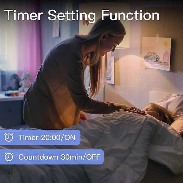 Luxora Smart Lyskontakt - 1-gangs ZigBee-kontakt med APP-kontrol, timerfunktion, kompatibel med Alexa og Google Assistant, hvid white.