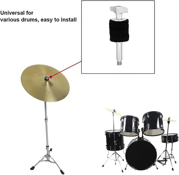 4 tommer mini metal bækken-stacker slagtøjsinstrument trommedele tilbehør