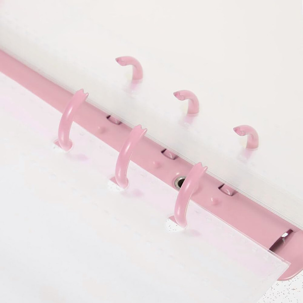 [RM]A5 Ring Binder, 2-pack A5 Transparent Waterproof PVC Binder, 6-Ring Soft Notebook Binder Loose Leaf Binder, Refillable Notebook Round Ring Binder