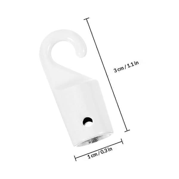 [RM]Blind Wand Hook Hvit Metall Erstatning for Vindusgardiner 2 Stk Sett