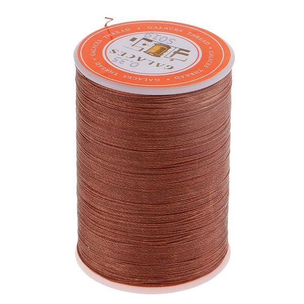 Rund Polyester Vaxtråd 0.35mm Sömnad DIY Hantverk Brun