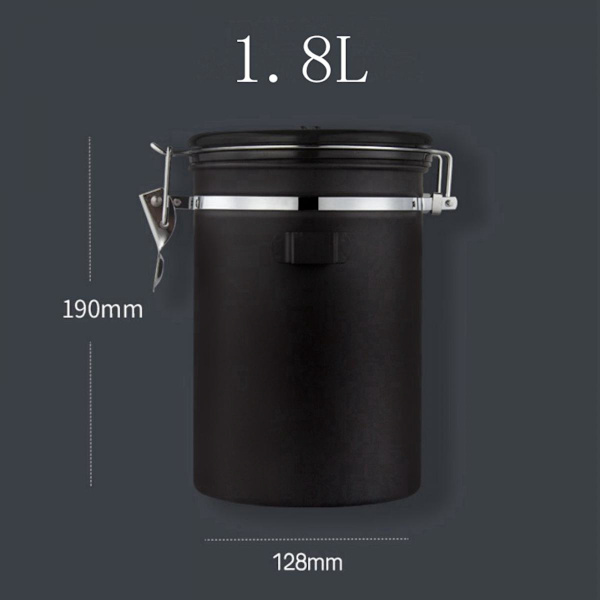 2 st Kaffeburk Kök Lufttät Förvaringsbehållare för Torrvaror 1800ml