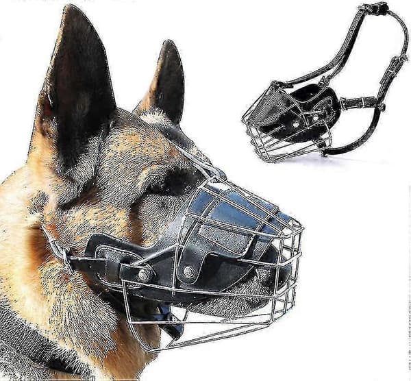 Super Metal Muzzle Koiran kuonokopat Nahkakuonokoppa isoille koirille L
