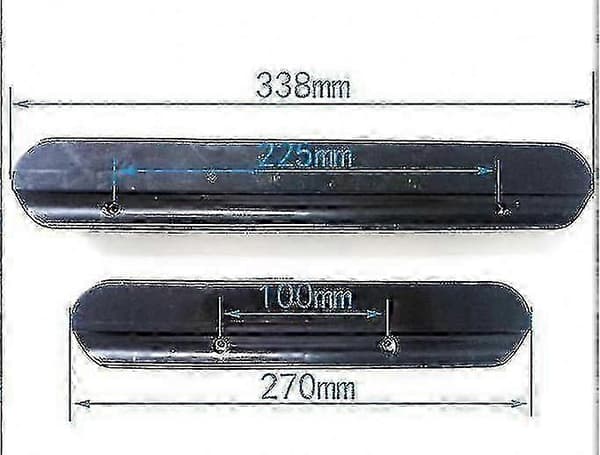 Universelle læderarmlænspuder til kørestole - 2-pak erstatningspuder Black Leather handrail Short