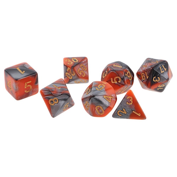 28 st Akryl Tvåfärgad Mångsidig Tärning För D&D DND RPG MTG Bordsspel