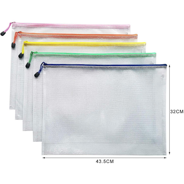 [RM]A3 Document Folder File Zipper Bags Plastic Pockets Folder (a3-10pcs)