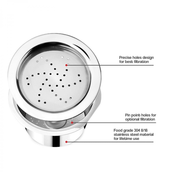 Påfyllningsbar kaffekapsel Pod Filter för ALDI/Expressi/K FEE 3-pack