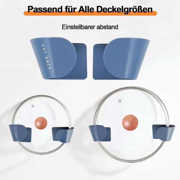 Par väggmonterade lockhållare, hållare för grytlock