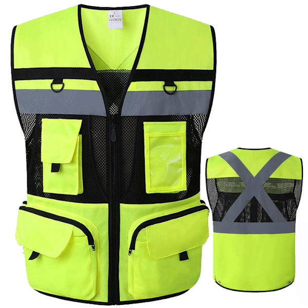 [RM] High Visibility Work Vest, Mesh, Breathable
