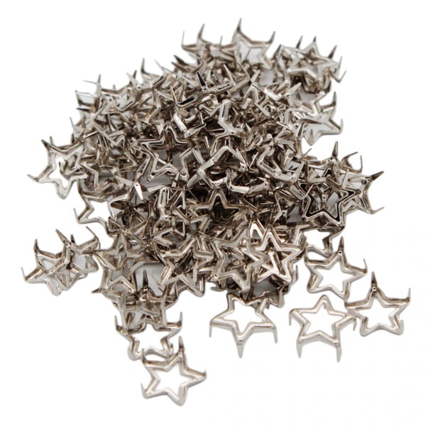 100 st Nitar av Punk Nitar Stjärnor Pentagram Claws Läder Craft Silver