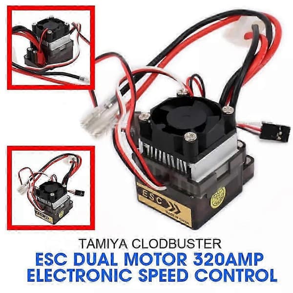 [RM]Tamiya Clodbuster ESC Dubbelmotor 320Amp Elektronisk Hastighetskontroll Wild Dagger