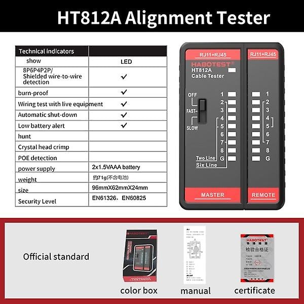 Kabel LAN testare Nätverkskabel Tester Nätverksverktyg