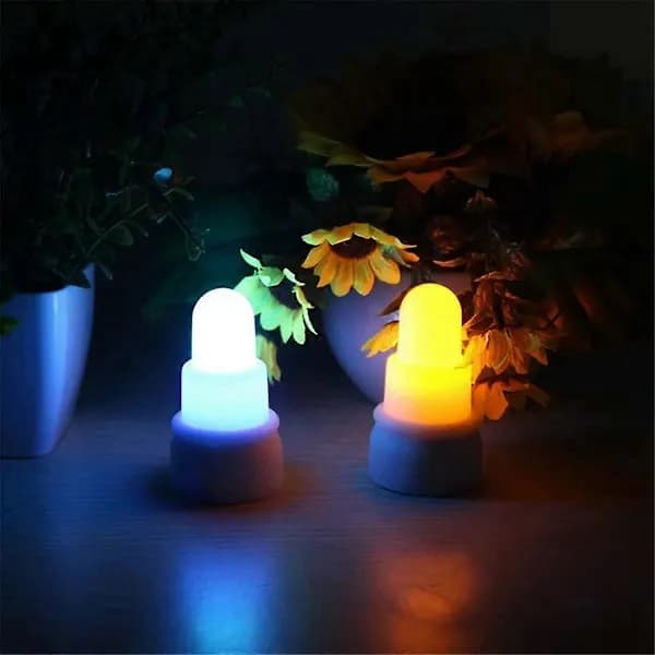 [RM]Rechargeable RGB LED Tea Wax Light Electronic Tea Light Lamp Atmosphere Decorative for Wedding, Home Decor AU Plug