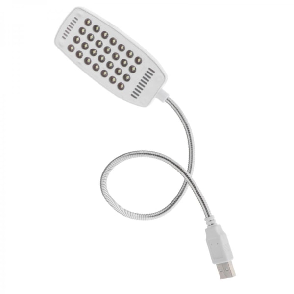 Bärbar USB 28 LED Svanhalslampa för Bärbar PC MAC Dator Vit i väska