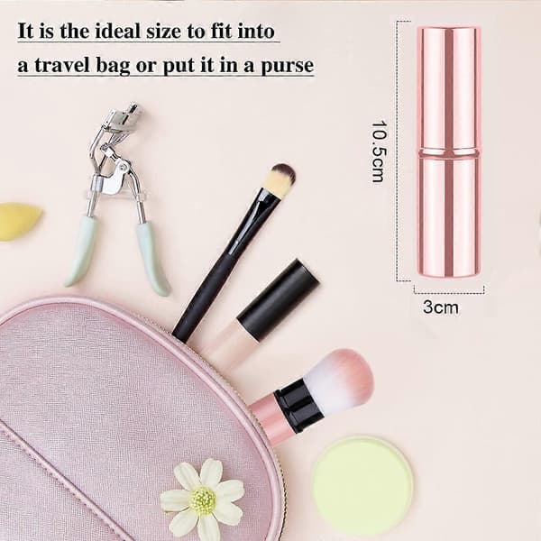 Udtrækkelig makeupbørste, rejseblushbørste med låg