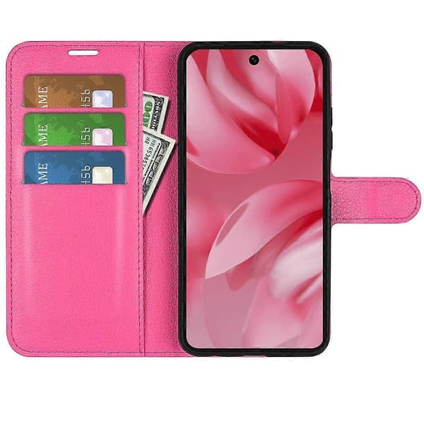 [RM] Litchi læder-telefonetui til Google Pixel 10 / 10 Pro Red gold For Google Pixel 10 / 10 Pro