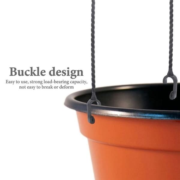 [RM]5 Pieces Plastic Hanging Chains for Planters 360 Rotating Hooks for Flower Pots PZCC