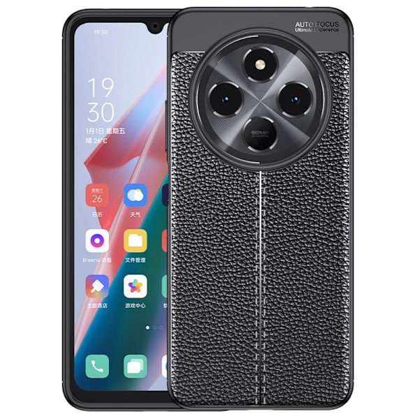 Xiaomi Redmi 14C Suojakuori Litsi-kuvio Musta 37