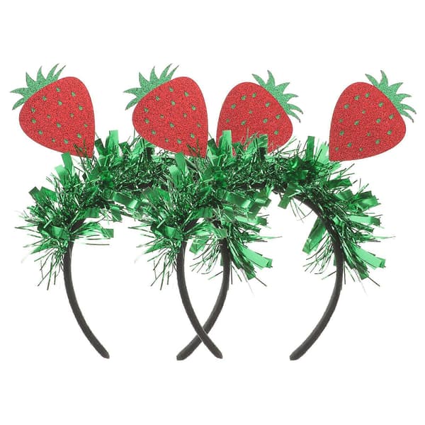 2 Pcs Strawberry Shaped Hair Decorations Headbands Spring Headbands for Party