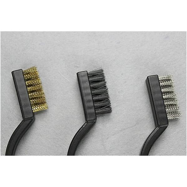 3-pack stålborstar (nylon, mässing, rostfritt stål)