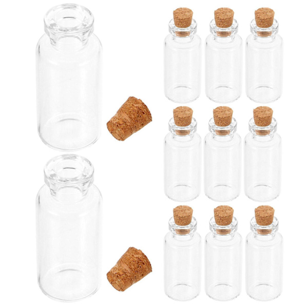 [RM]Små glasflaskor som önskar för DIY 24 st transparent glas med propp