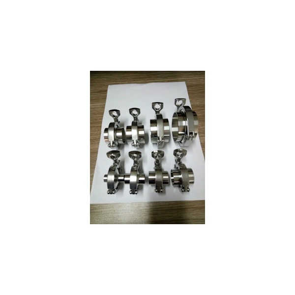 63mm SS304 2\" Sanitär Rör Svetskoppling + 1 Tri-Clamp + 1 PTFE Packningsset NYTT