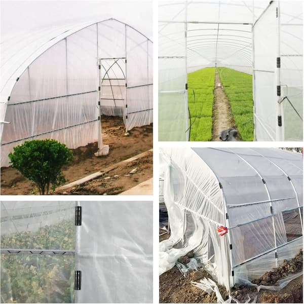 [RM]20-pack Greenhouse Clips - 25mm Black, Thick ABS Windproof Carabiners