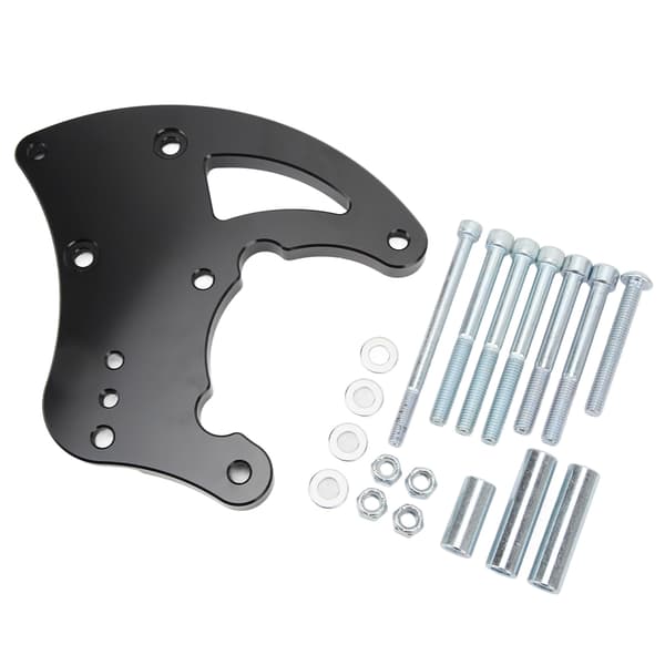 [RM]High Mount AC Bracket High Stability AC Compressor Bracket Kit Replacement for Chevy LS LS1 LS2 LS3 LS6 Vortec Truck LQ Black
