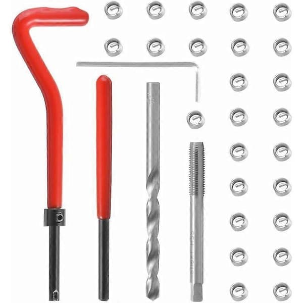 (30 deler) M6 x 1,0 mm Helicoil gjengereparasjonssett