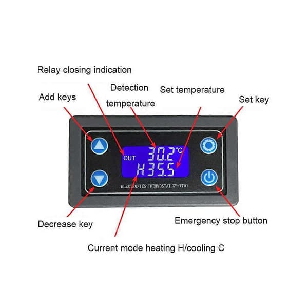 Temperaturkontroltermostater Kølekontrol Multipurpose Hjemmeforsyninger