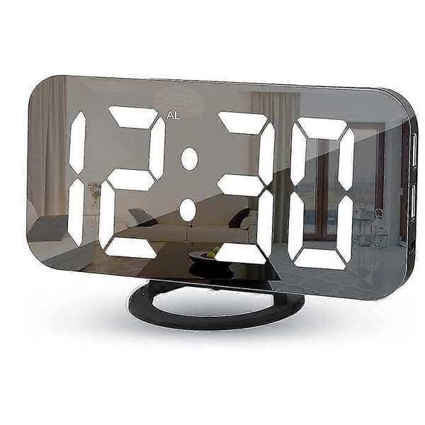 Digital väckarklocka, väckarklockor för sovrum, stor display spegel style2