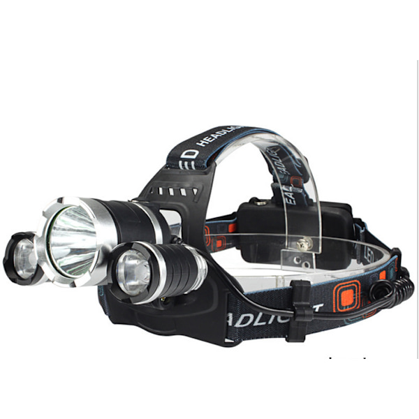 INF Vanntett hodelykt med 3 LED, oppladbar