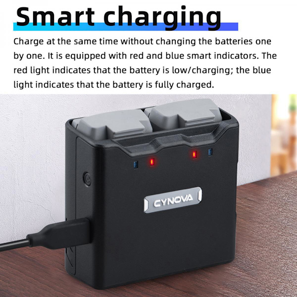 Tvåvägs Batteriladdningshubb för DJI Mavic Mini / Mini 2 Laddning Drönartillbehör 2 Batterier Färg: svart Nettovikt: 66.8g Storlek: