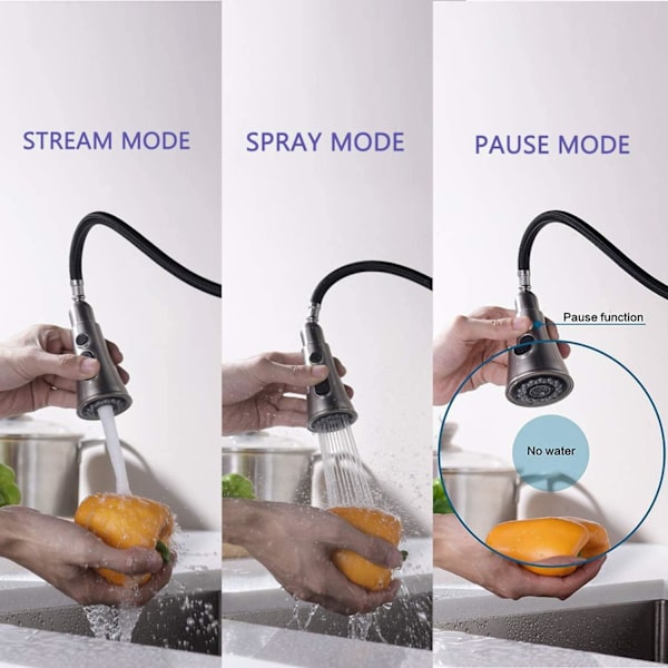 [RM] Kitchen Faucet (Brushed Nickel) 360° Rotatable Kitchen Mixer