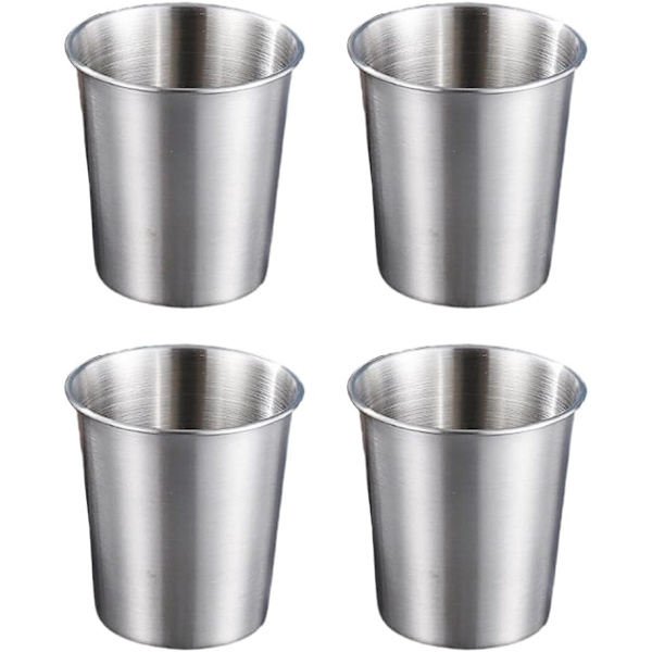 [RM]4-pack rostfria stål muggar, hälsosamma pint dricksglas