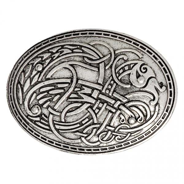 2st norska medeltida vikingasköld Symbol Brosch Oval Sjal Tröja Pin
