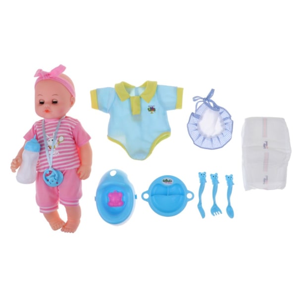 Realistisk Simulering Talande Pojke Baby Docka Lekset Tillbehör Barnleksaker