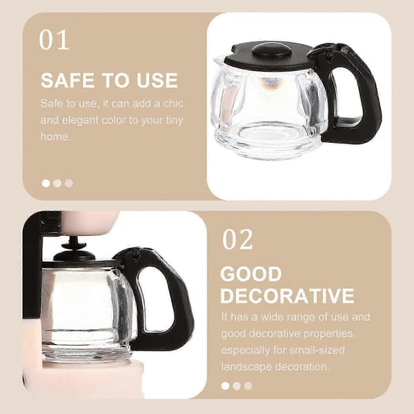 Kaffetrakter for barn Mini dukkehus kaffemaskin Lekekjøkkenutstyr
