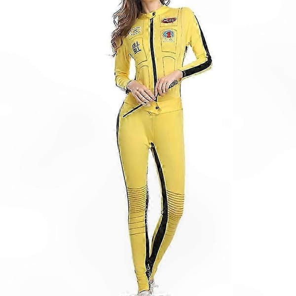 Kill Bill Brud Gul Jumpsuit Cosplay Kostyme for Kvinner Yellow jumpsuit S