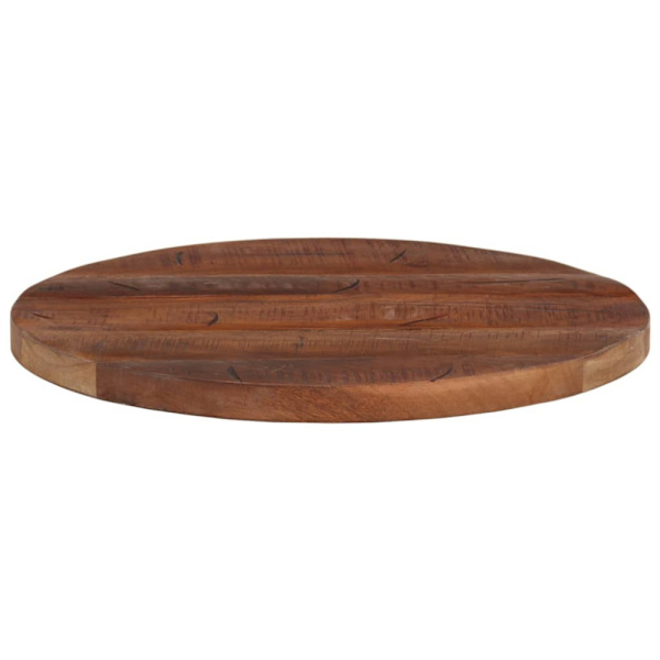 [RM]Tabletop Ø 40x2.5 cm round solid reclaimed wood Trä