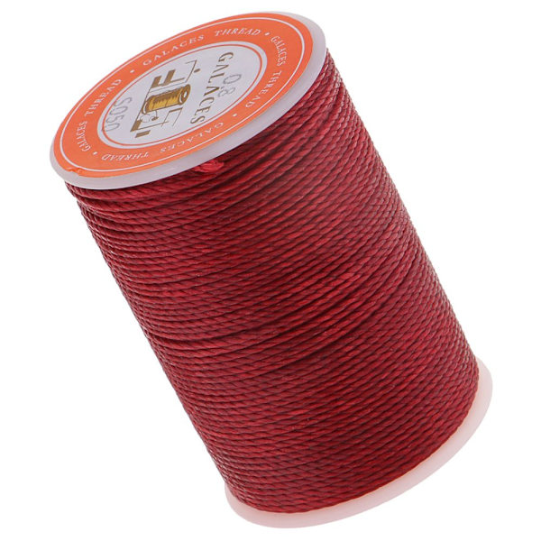 0,8 mm Polyester Rund Vaxad Tråd Sömnad DIY Hantverk Mörkröd Sömnad