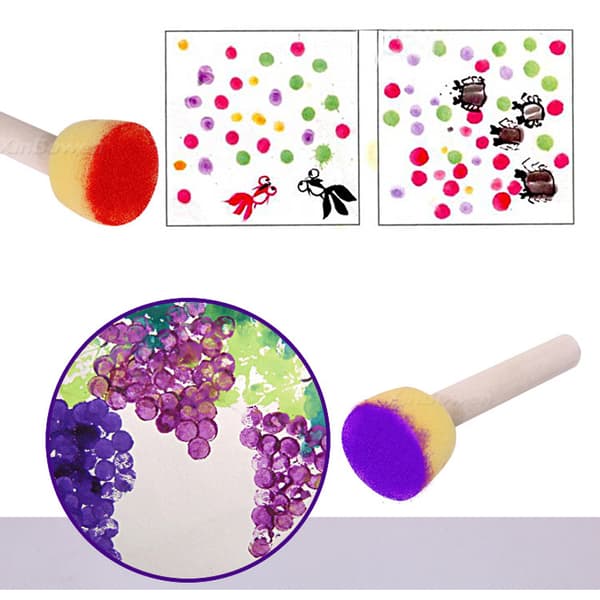 [RM]30 pcs Kids Paint Brushes Set Fun Children Early Learning Sponge Painting Brushes Kit
