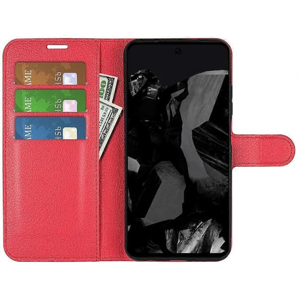 [RM] Litsi-nahkainen puhelinkotelo Google Pixel 9 Pro XL -puhelimelle Red For Google Pixel 9 Pro XL