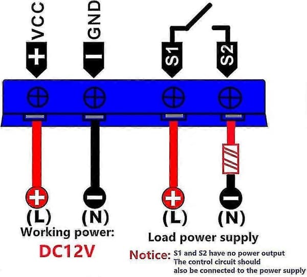 [RM]12V Tidsrelæ 12 Volt Timer Relæ Udendørs 10A Digital Slukningsrelæ Justerbar Gave Tw