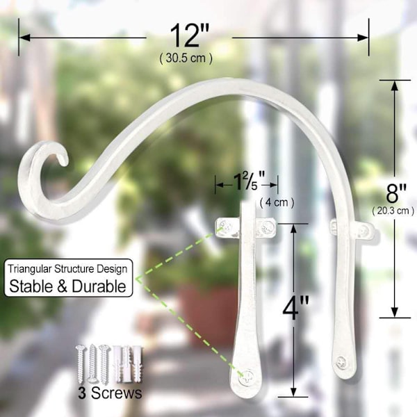[RM]2 pcs Wall Plant Hooks 12 inch Pure Iron 2 pcs