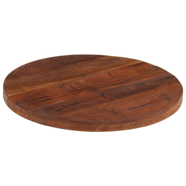 [RM]Tabletop Ø 40x2.5 cm round solid reclaimed wood Trä