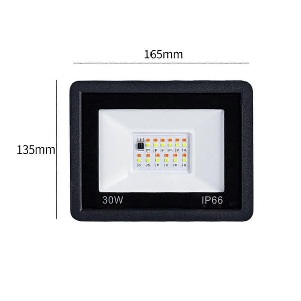 2X 30W RGB Floodlight RGB Reflector IP66 LED Spotlight with Remote Control Projector Lamp Outdoor Garden Lighting